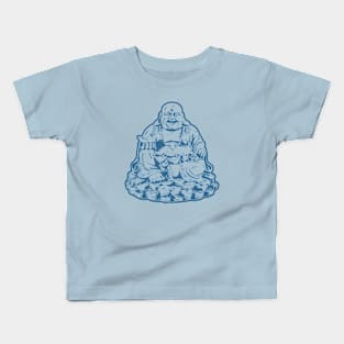 Buddhist Art Navy Color Kids T-Shirt